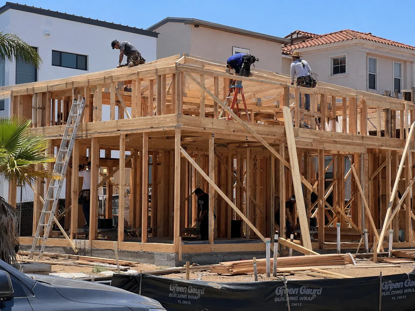 Residential framing for a new custom home