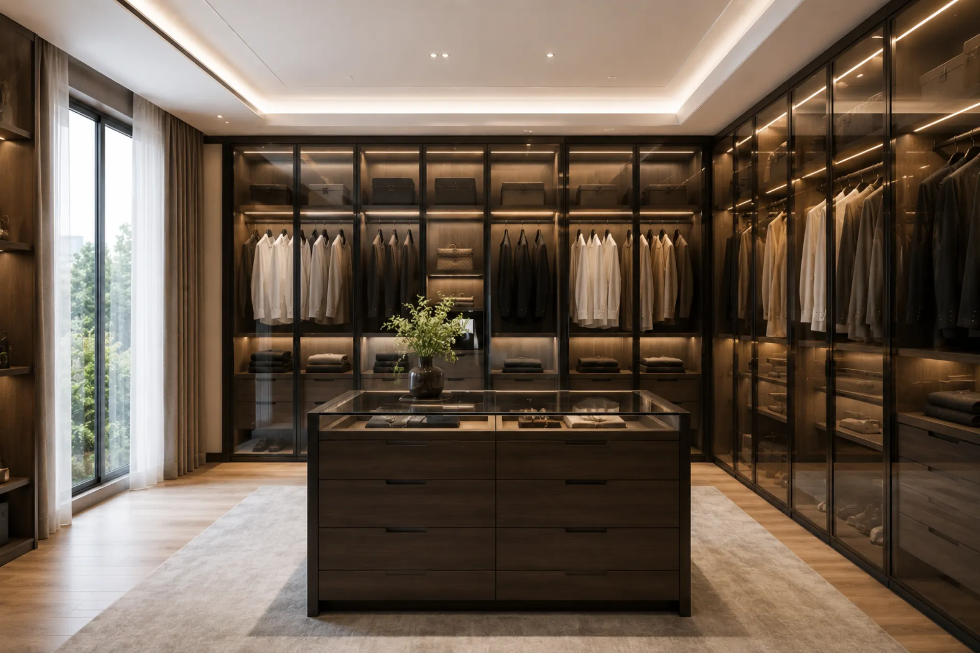 Custom walk-in closet