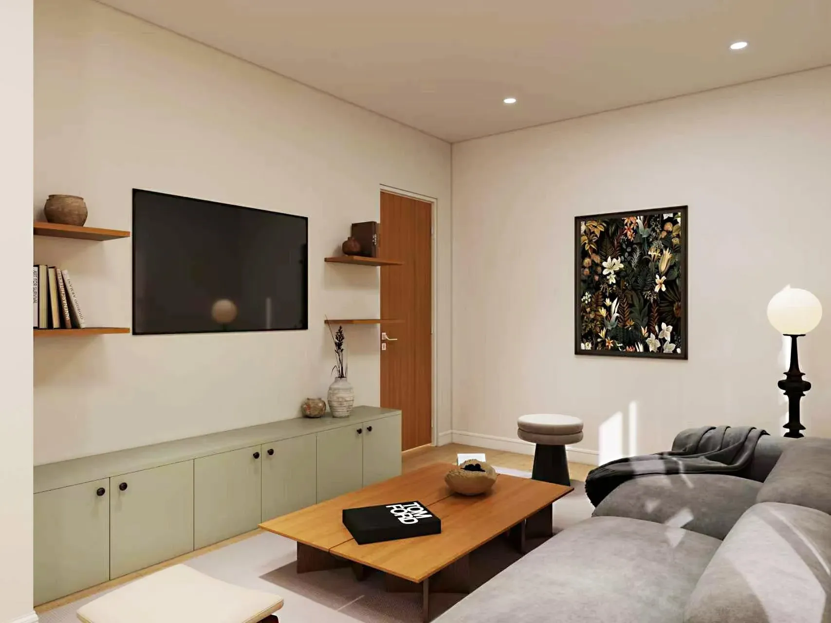 105 Ventura ADU living room, interior design proposal