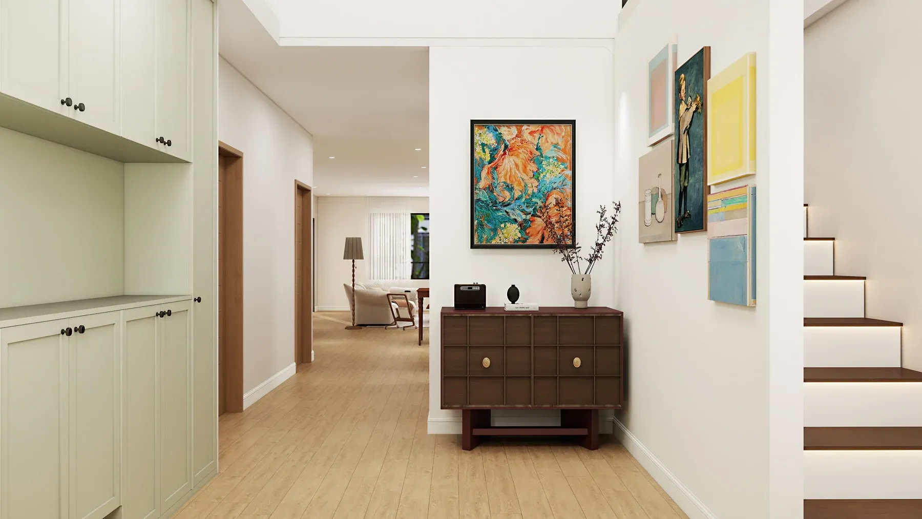 105 Ventura foyer, interior design proposal